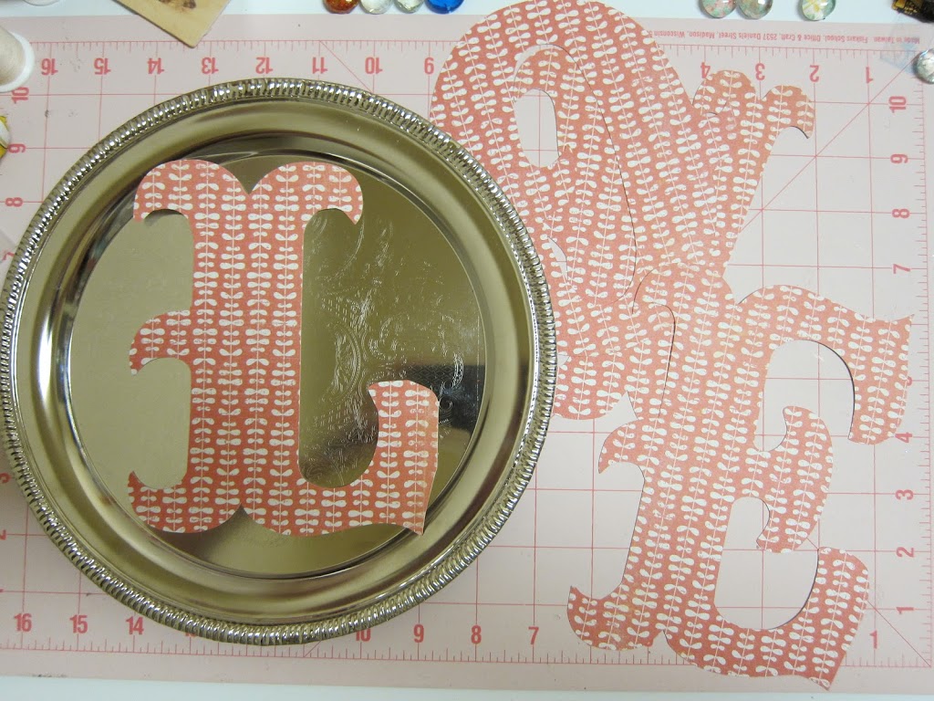 cut paper letters using Silhouette machine DIY father's day gift