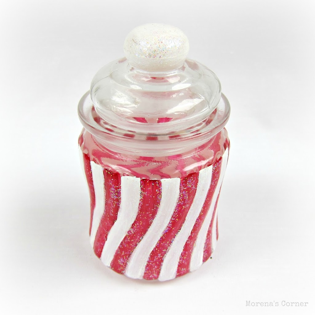 Paint a Candy Cane Striped Gift Canister Morena's Corner
