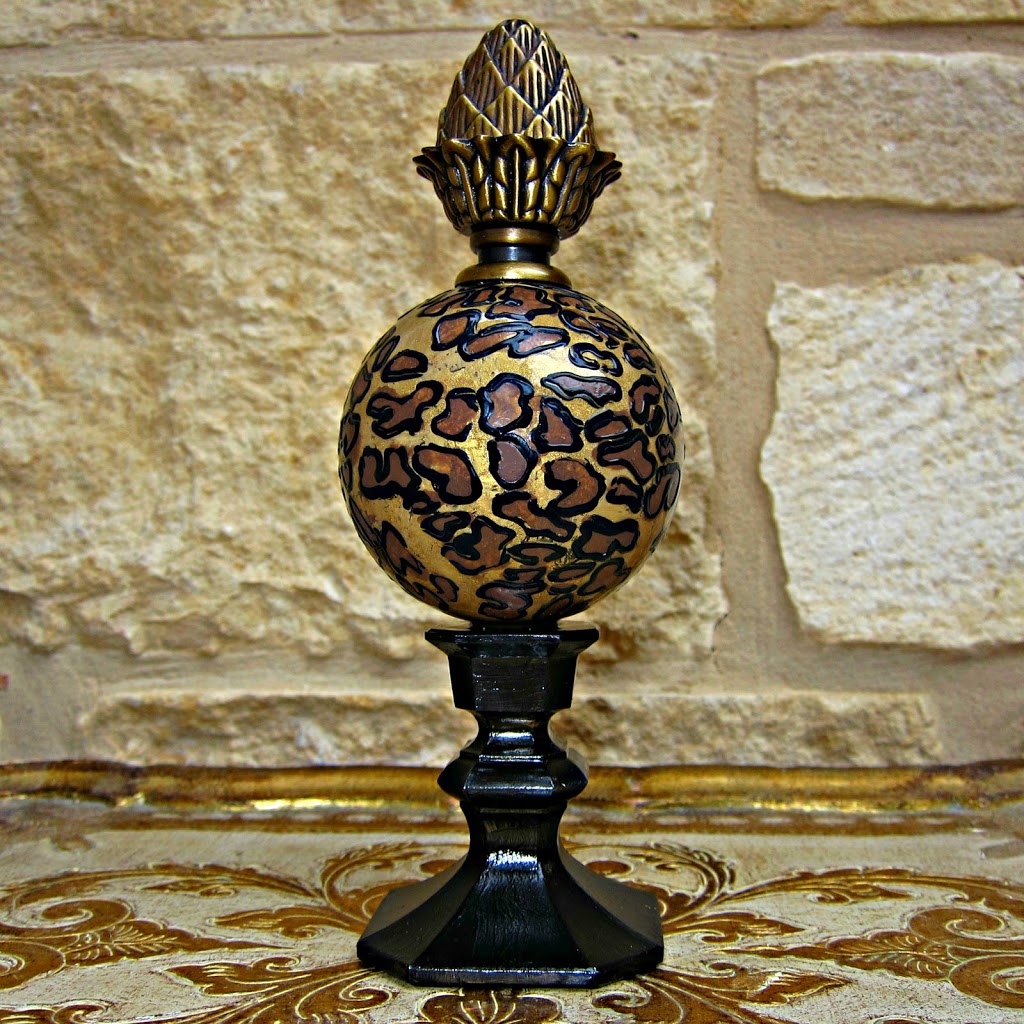 DIY Decorative Safari Print Finial - Morena's Corner DIY Decorative Safari Print Finial - Morena's Corner