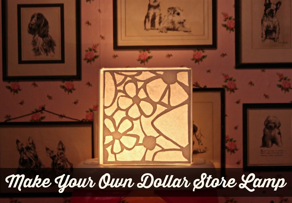 Make a lamp by using foam core board from the dollar store. Create a high end look for pennies!