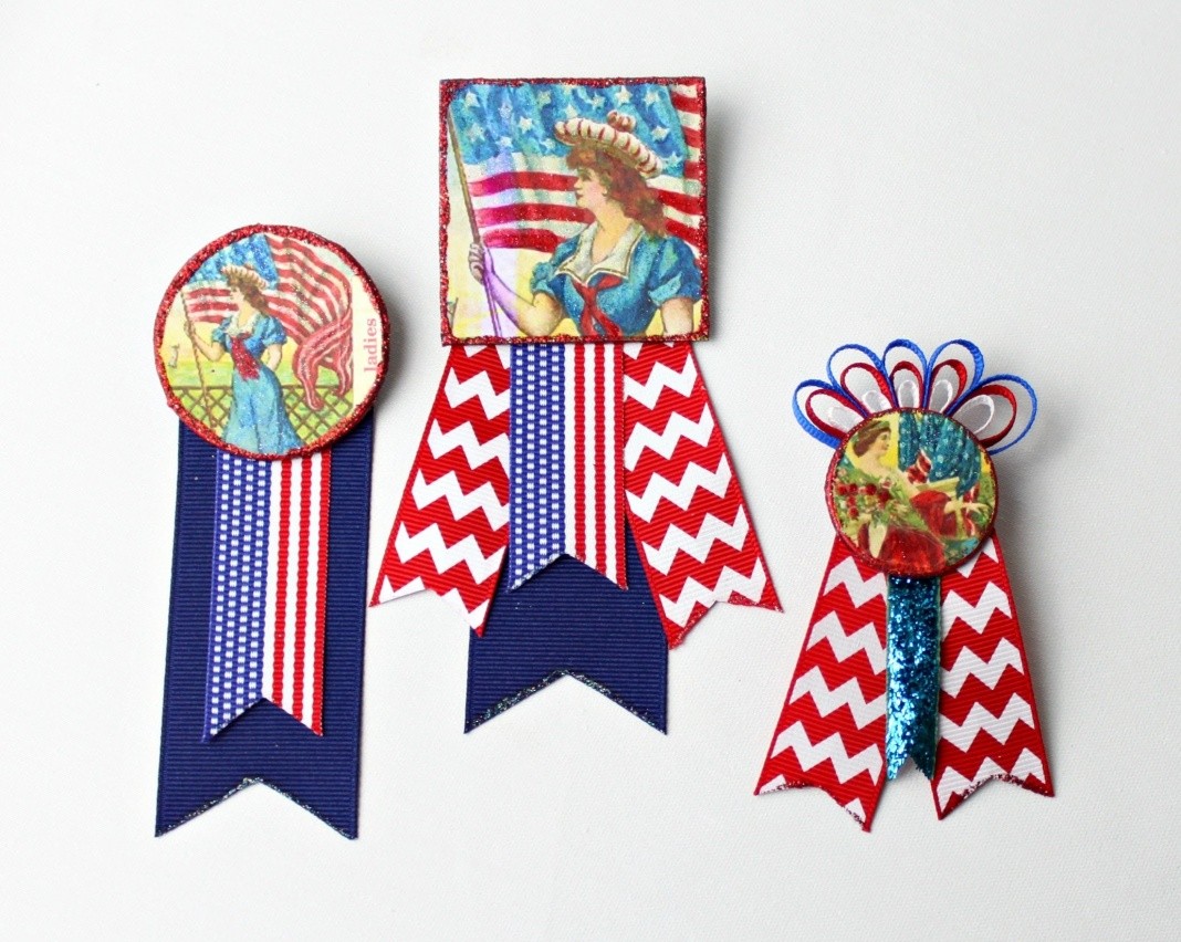 Make Ribbon Badges for the Fourth of July