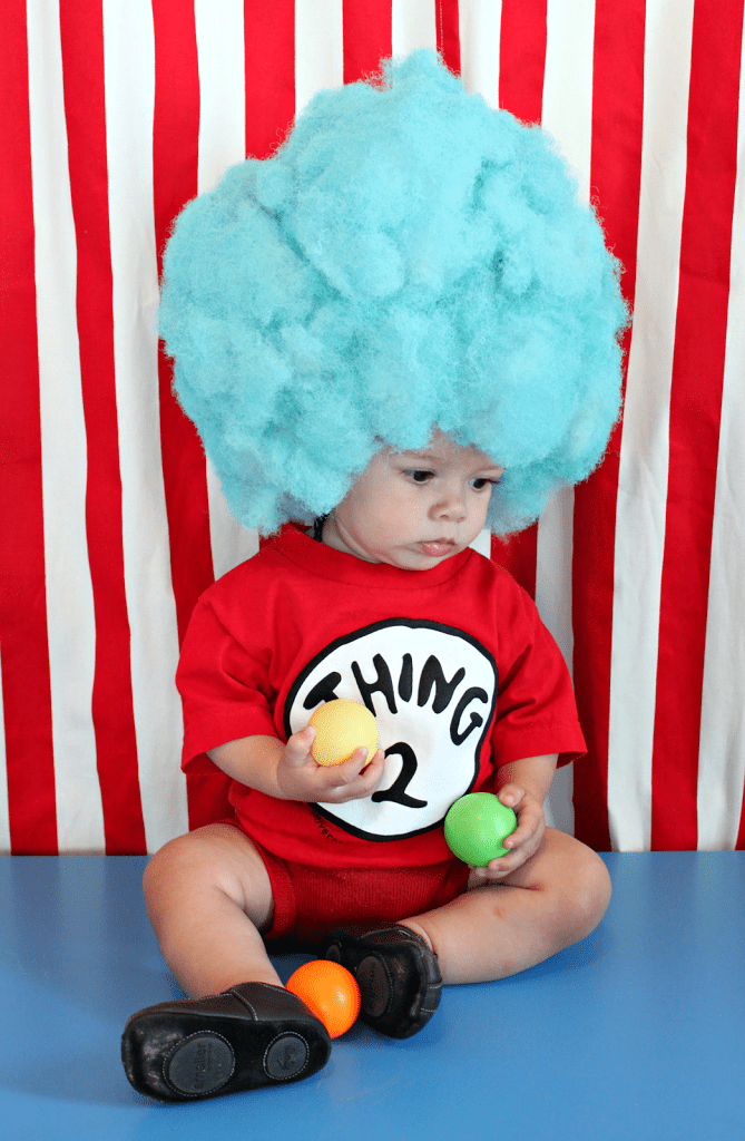make a thing 1 or thing 2 wig with poly-fil