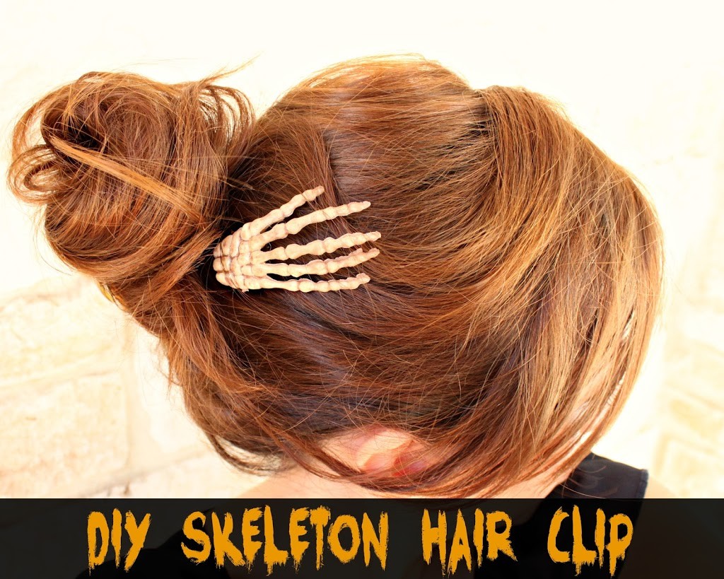 Diy Skeleton Hair Clip For Halloween Morena S Corner
