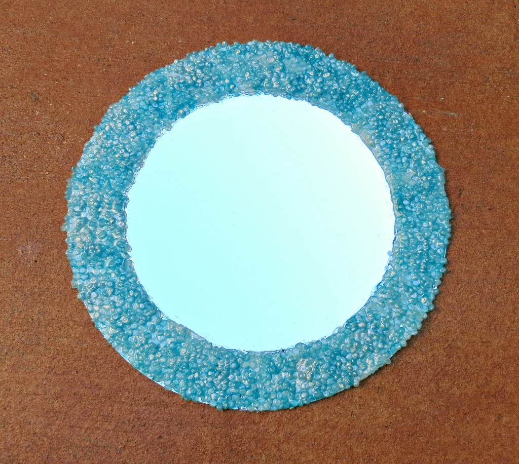 DIY Bean Bag Bead Mirror
