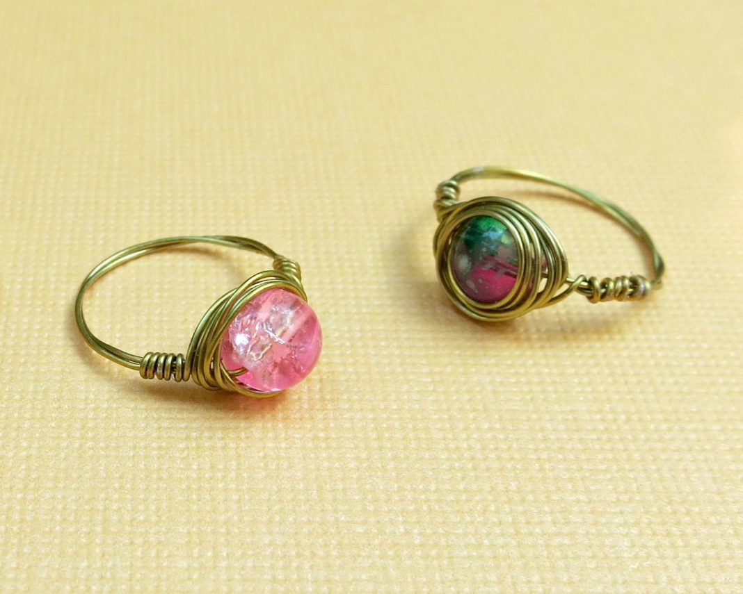 Simple Wire Wrapped Bead Ring Tutorial Morena S Corner