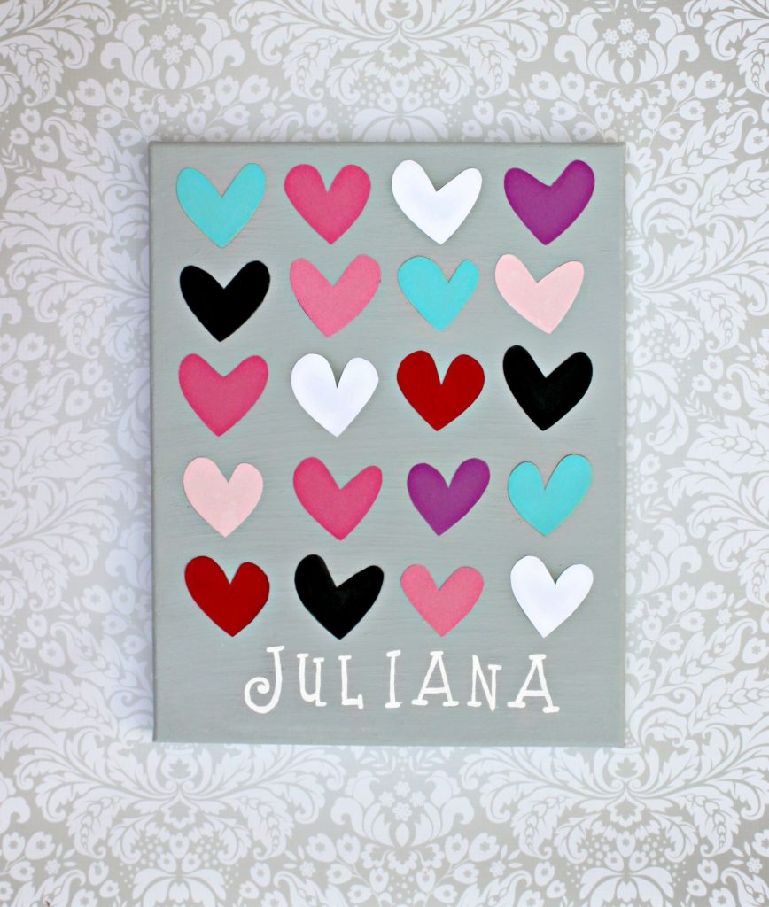 Make a heart wall art DIY to decorate any room with.