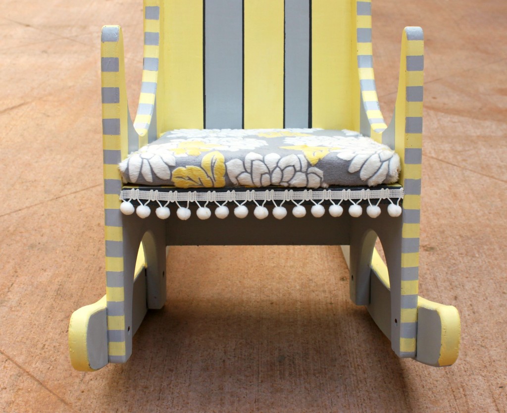 Give a thrifted rocking chair new life when you update it with Chalky Finish Paint and fabric!