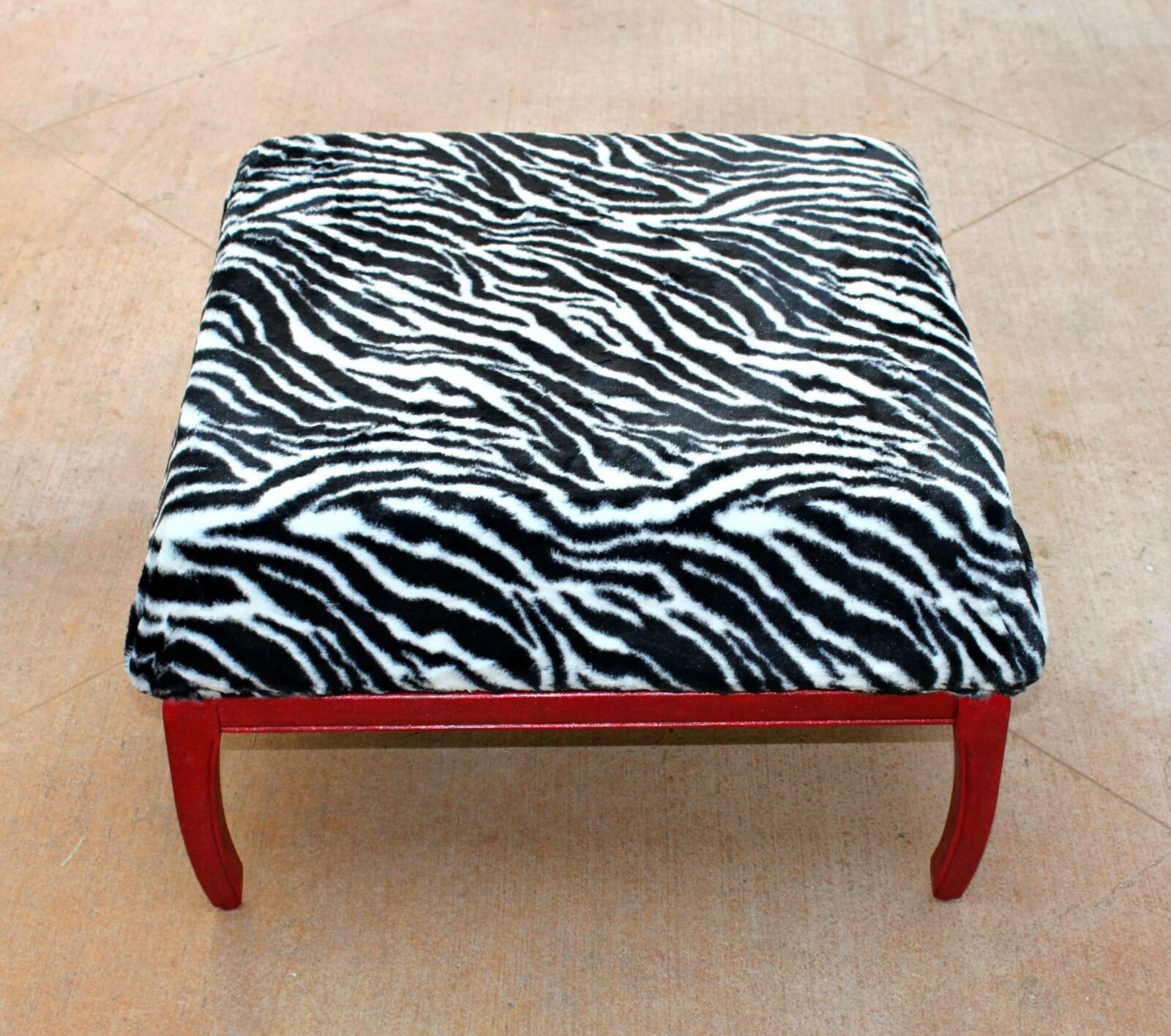 DIY Ottoman from a Thrifted Table
