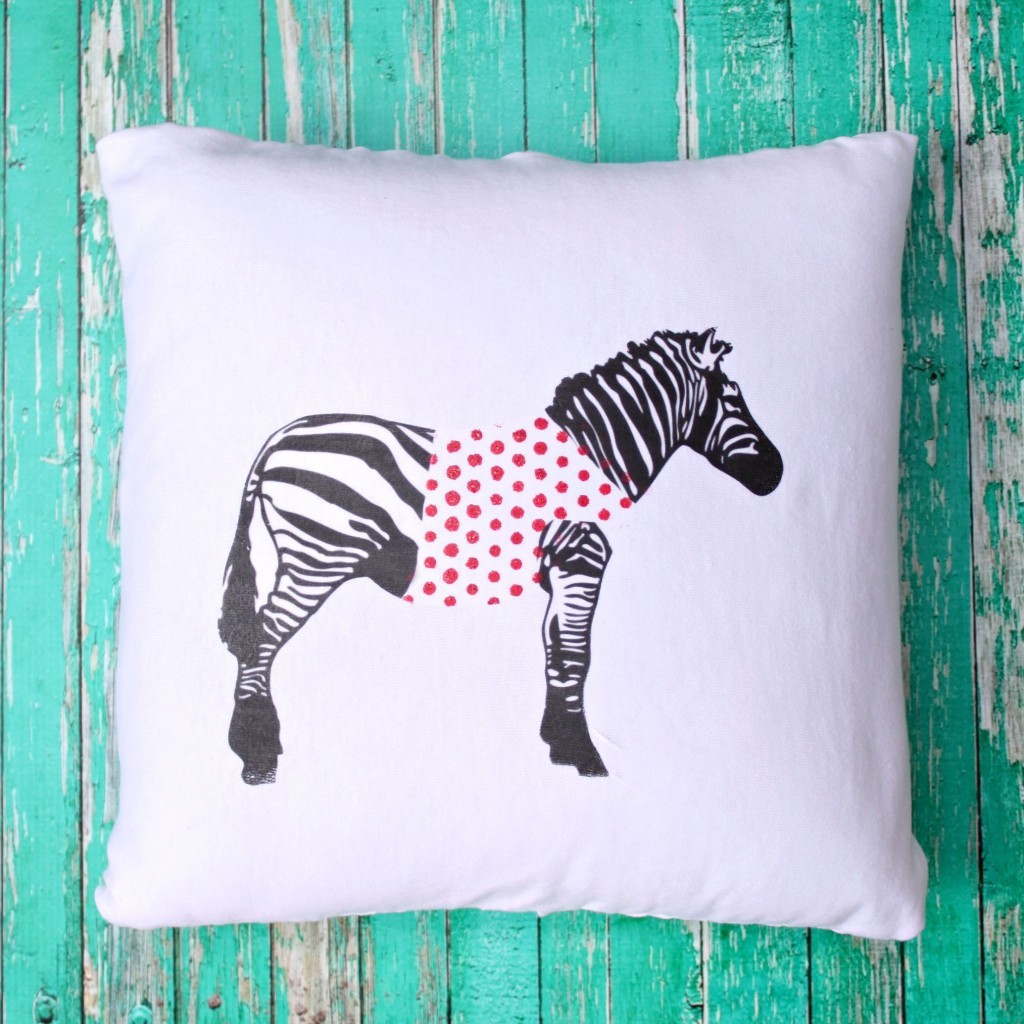 zebra pillow diy