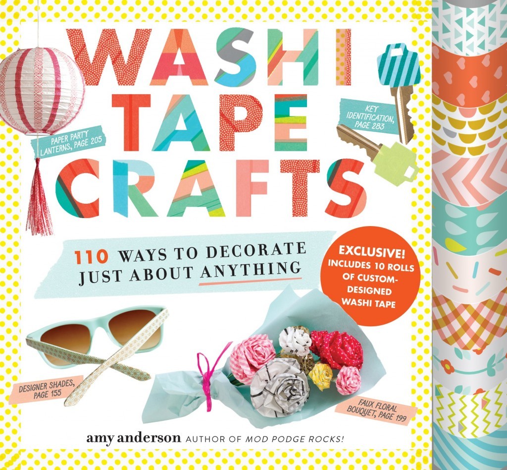 Washi Tape Crafts is an inspiring new book that comes with 10 rolls of washi tape.