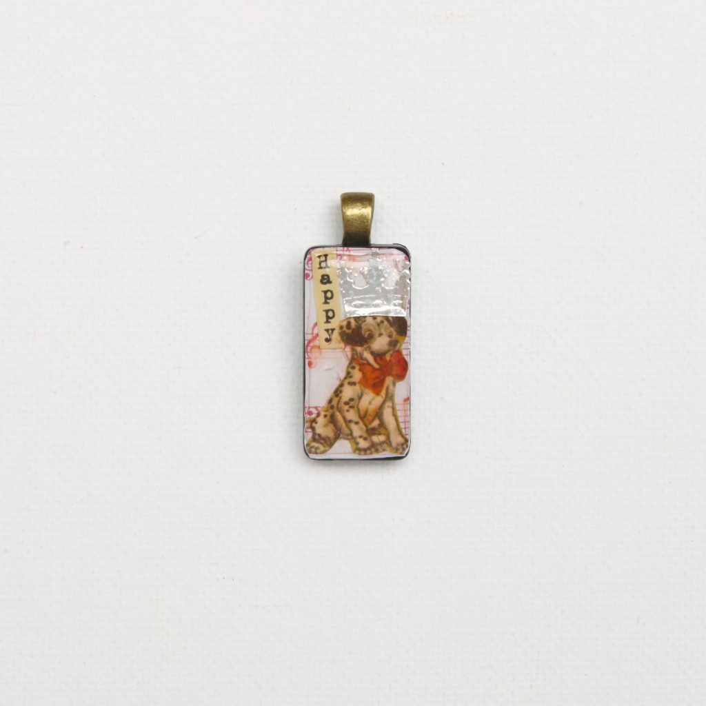 domino pendant art puppy