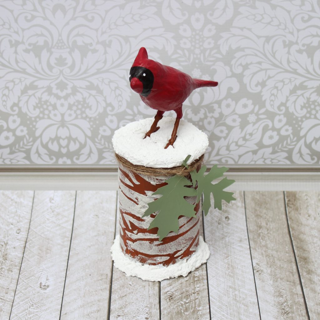 Recycle a Pringles can into a winter woodlands themed cookie container. This fun project is a great way to deliver home made cookies.
