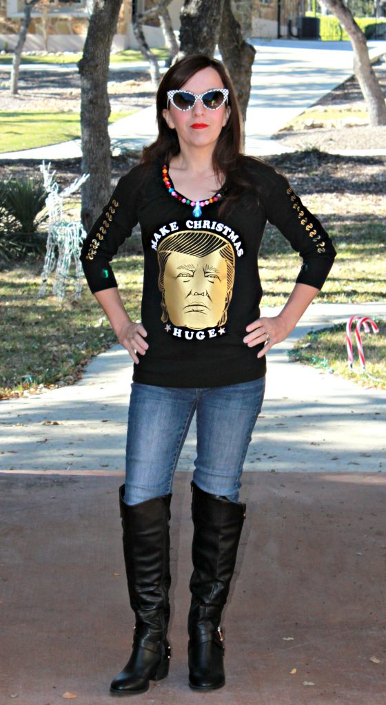 Make your own Trump Ugly Sweater and be the talk of the party!