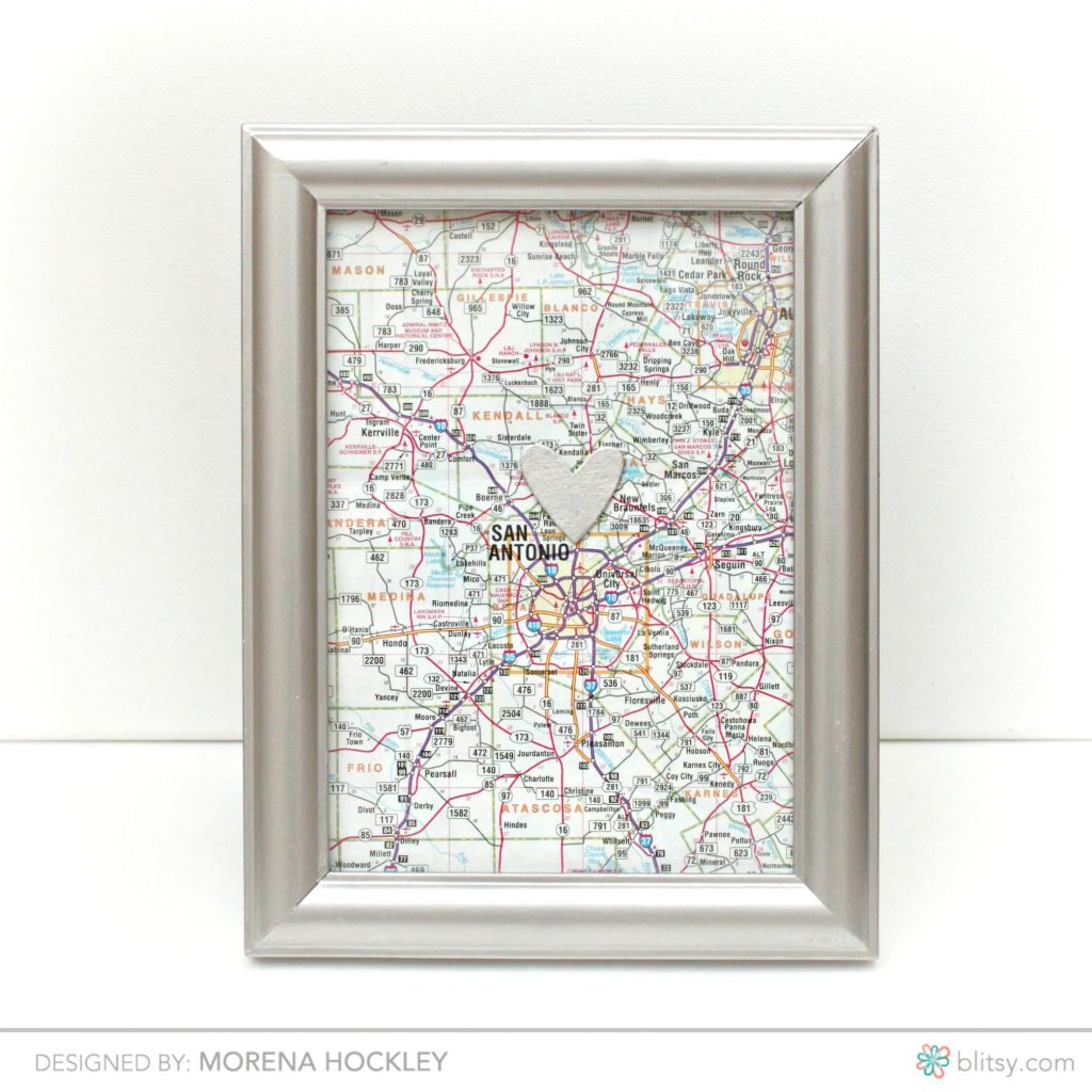 Turn a map into a lovely piece of home decor.