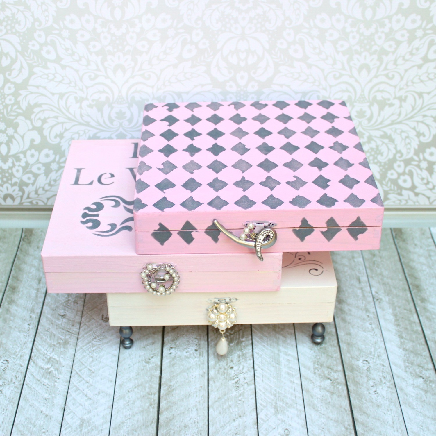 ombre stacked boxes
