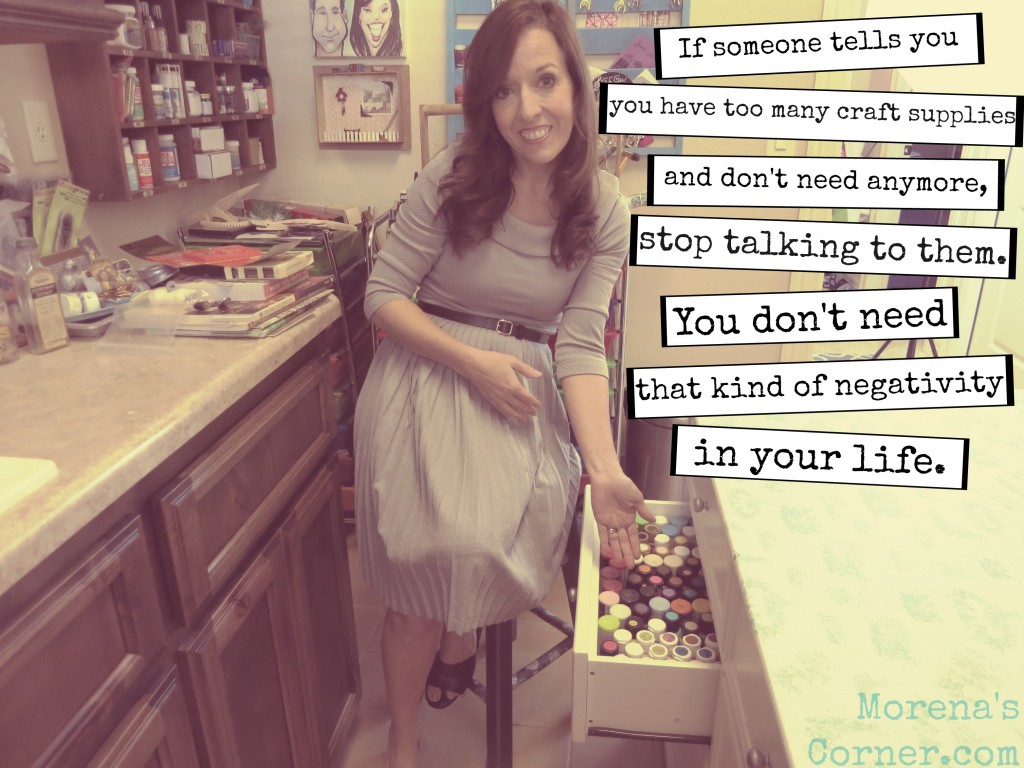 Take a quick stroll through Morena's craft room, a retro inspired tour.