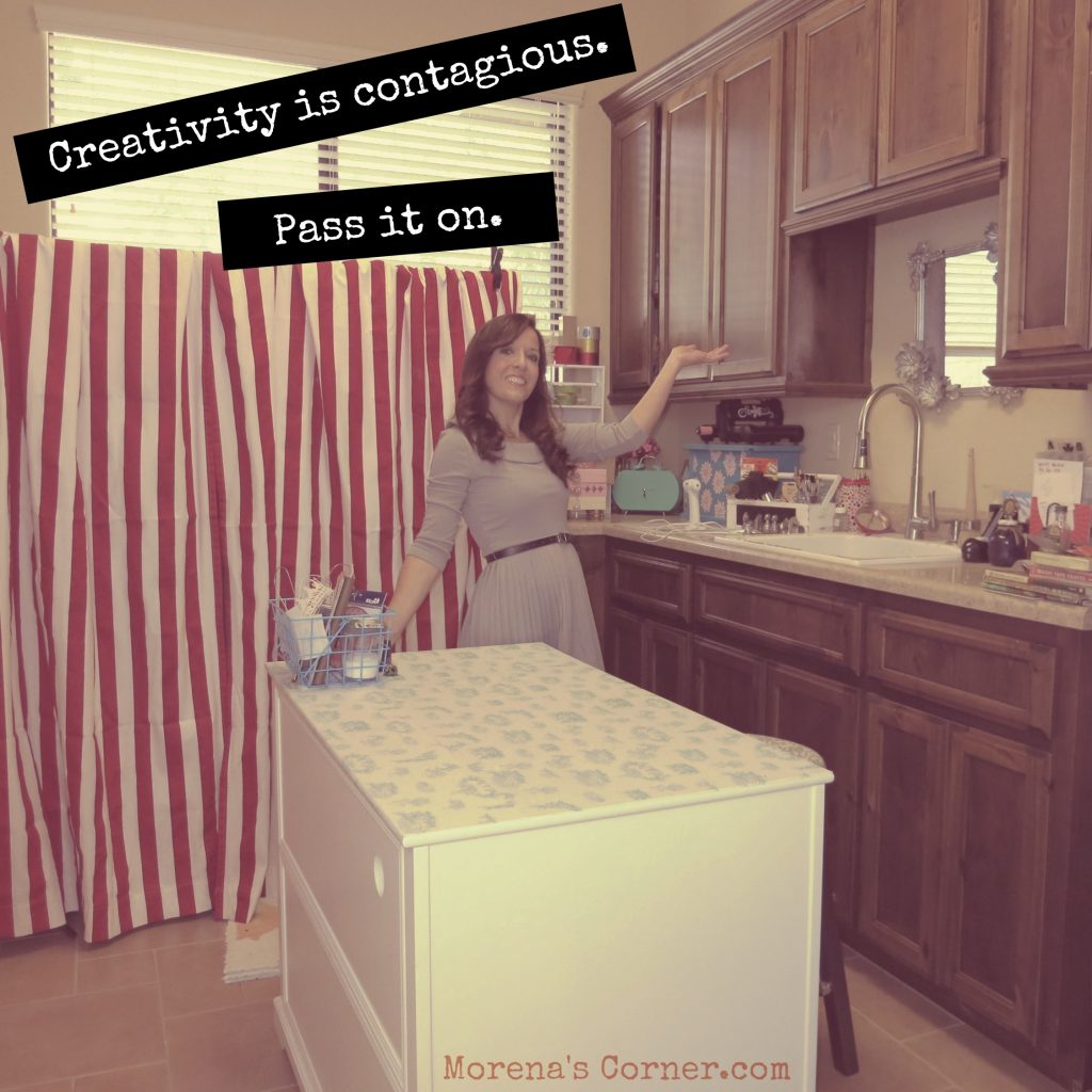 Take a quick stroll through Morena's craft room, a retro inspired tour.