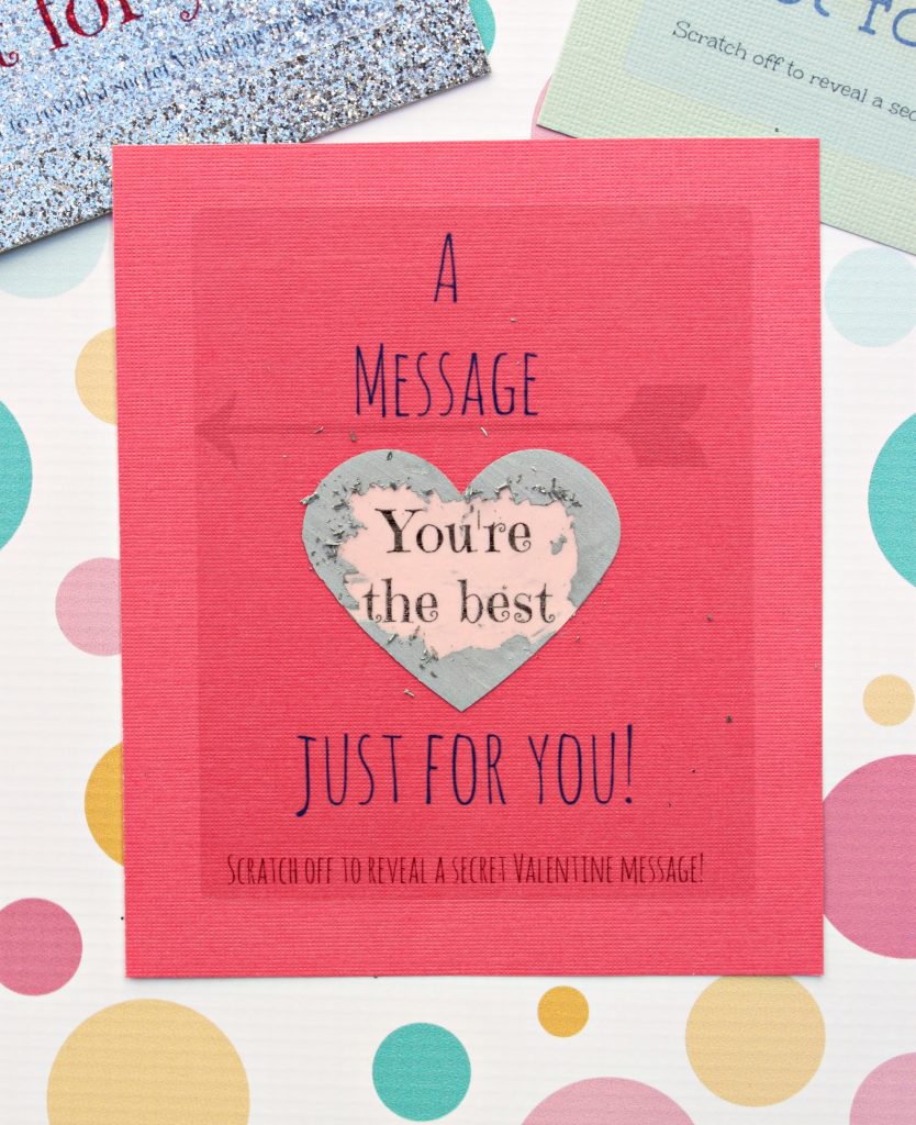 Learn how to make your own scratch off Valentine Cards with free printables!
