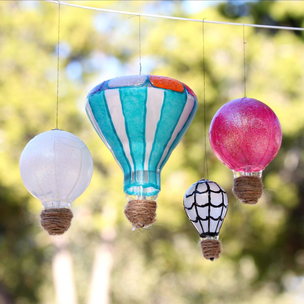 Light Bulb Hot Air Balloons Earth Day Craft
