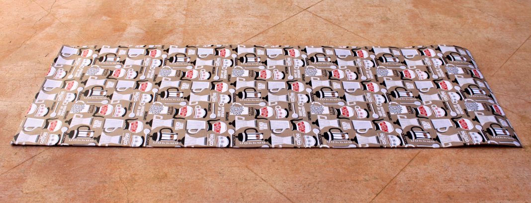 fabric accent rug DIY