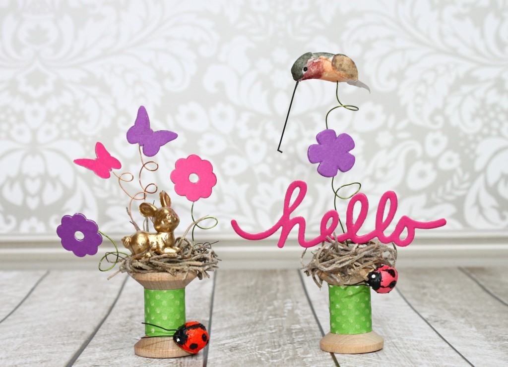 Make miniature spool vignettes to decorate with! A fun, easy project to make. Tutorial comes with supply list and detailed instructions.
