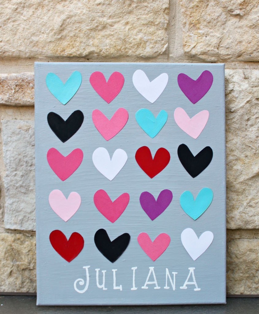 Make a heart wall art DIY to decorate any room with.