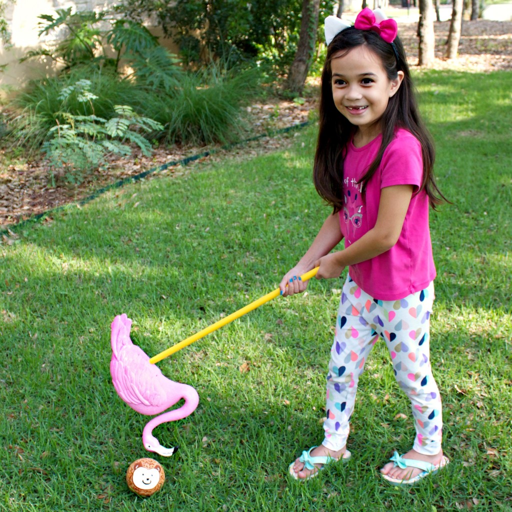 Entertain family and friends with an "Alice in Wonderland" inspired flamingo croquet set.  This fun craft is easy to make and fun to play with.