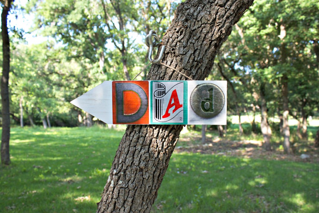 Make a custom wall art sign for the men in your life by printing your own stickers at home. This is a great handmade gift for guys!