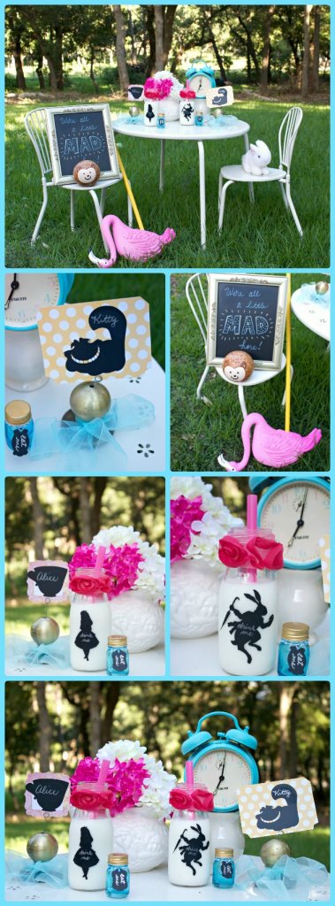 Create a Wonderland themed party quickly and easily by using items found at home and chalkboard labels