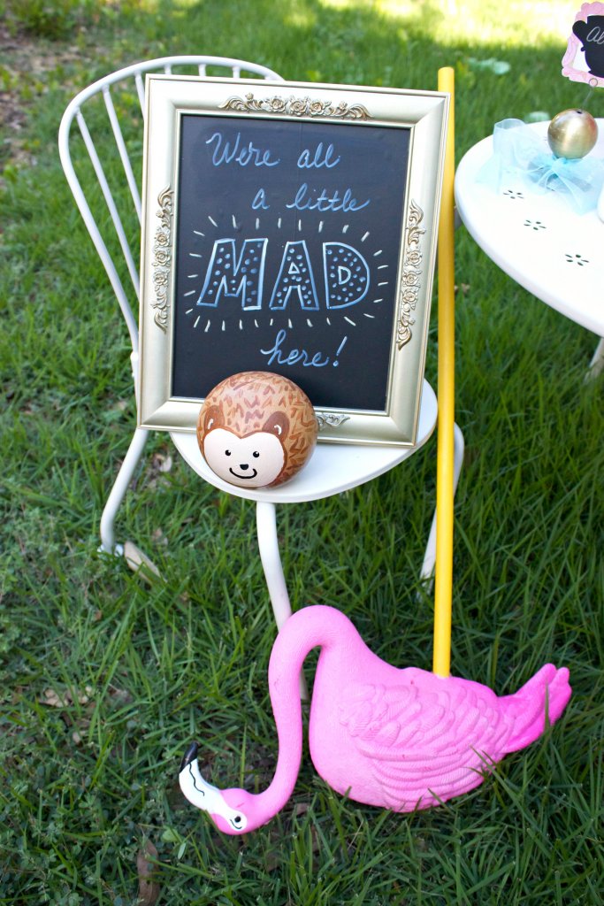 Create a Wonderland themed party quickly and easily by using items found at home and chalkboard labels