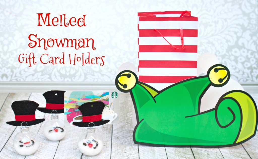 To add a little homemade touch to Christmas gift card giving for the holidays, I made an adorable melted snowman gift card holder! 