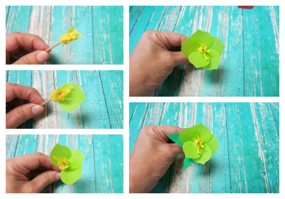 how to assemble fabric flowers