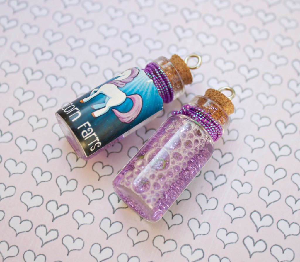 unicorn farts bubble bottles DIY