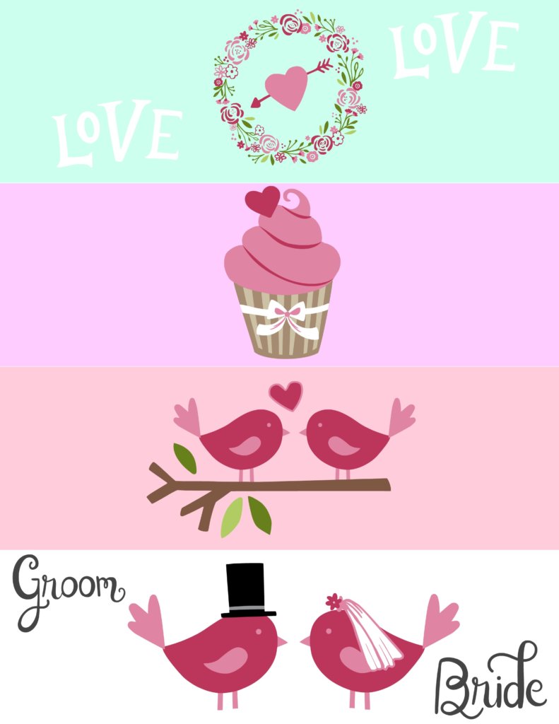 wedding bubble bottle labels printable