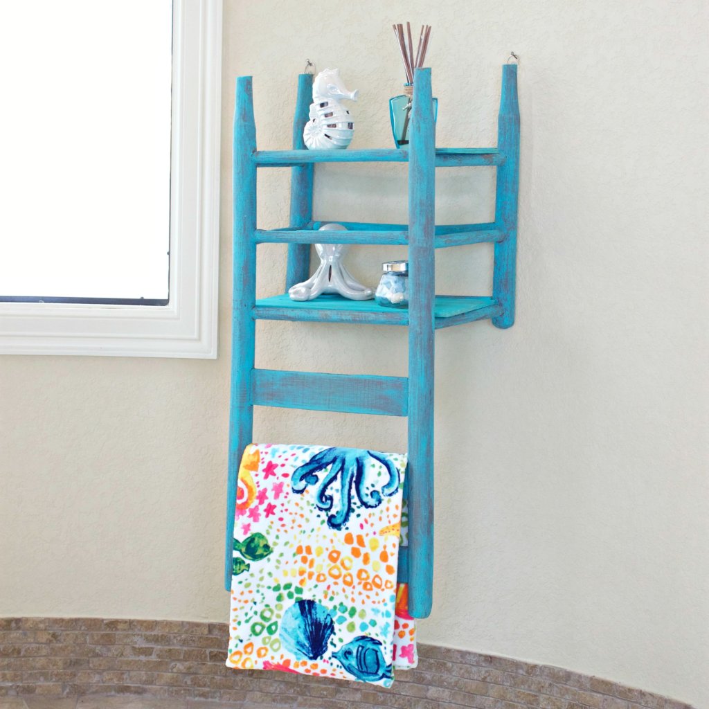  Other people might look at chairs with a broken seating area as junk, but these chairs are perfect for creating rustic home decor.  Let me show you how you can turn a thrifted piece into a beautiful chair shelf for your home.
