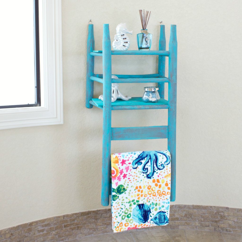 Chair Shelf Tutorial:  Bathroom Decor to DIY