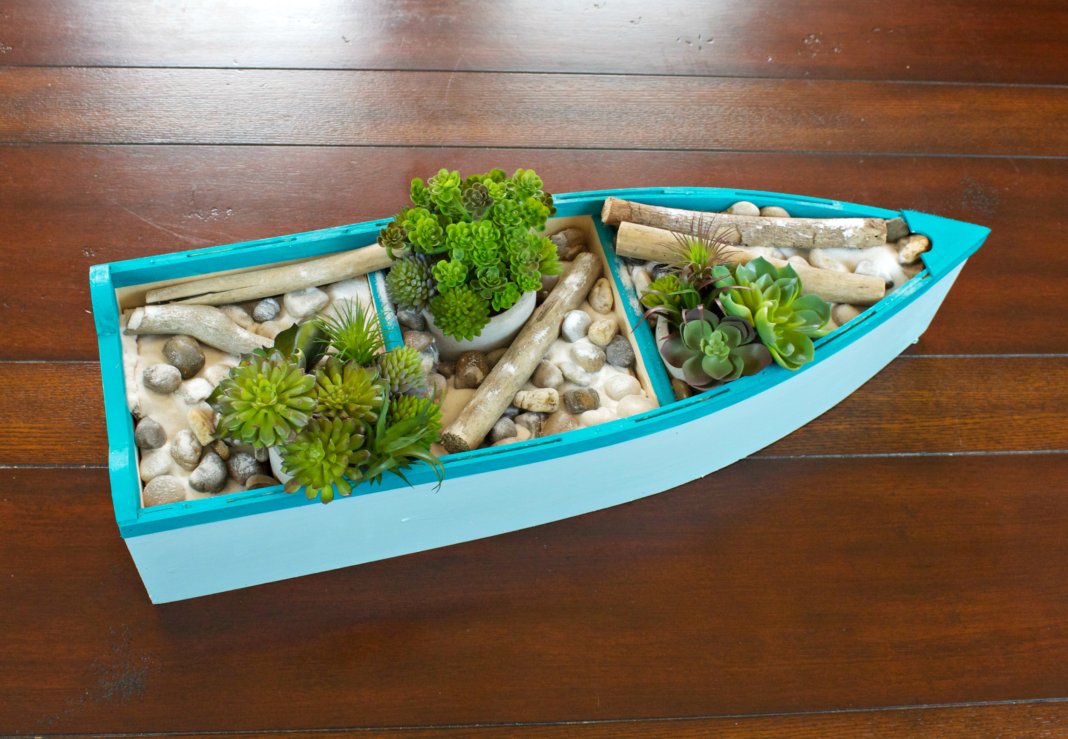 Nautical Decor DIY Boat Planter Morena's Corner