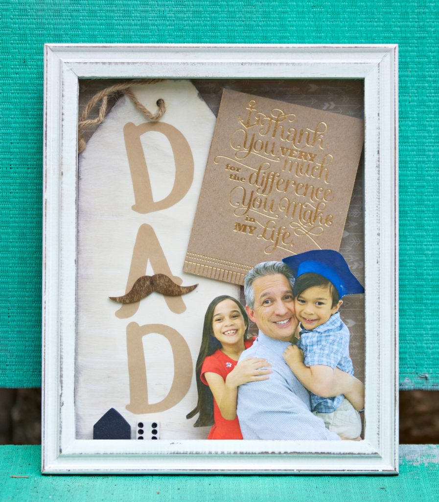 Surprise dad with a father's day shadow box. This personalized photo gift is a quick project that he will treasure for years.