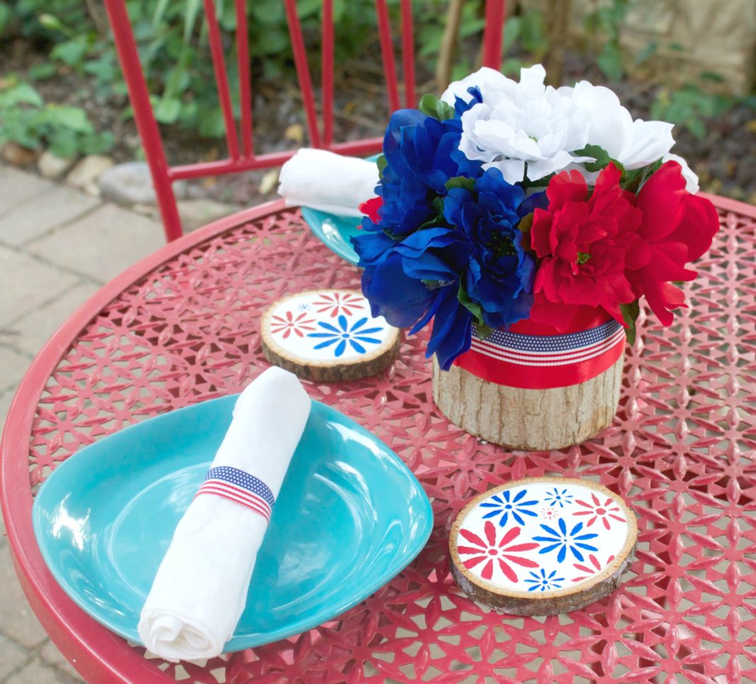 Floral Fourth of July Table Decor Tutorial