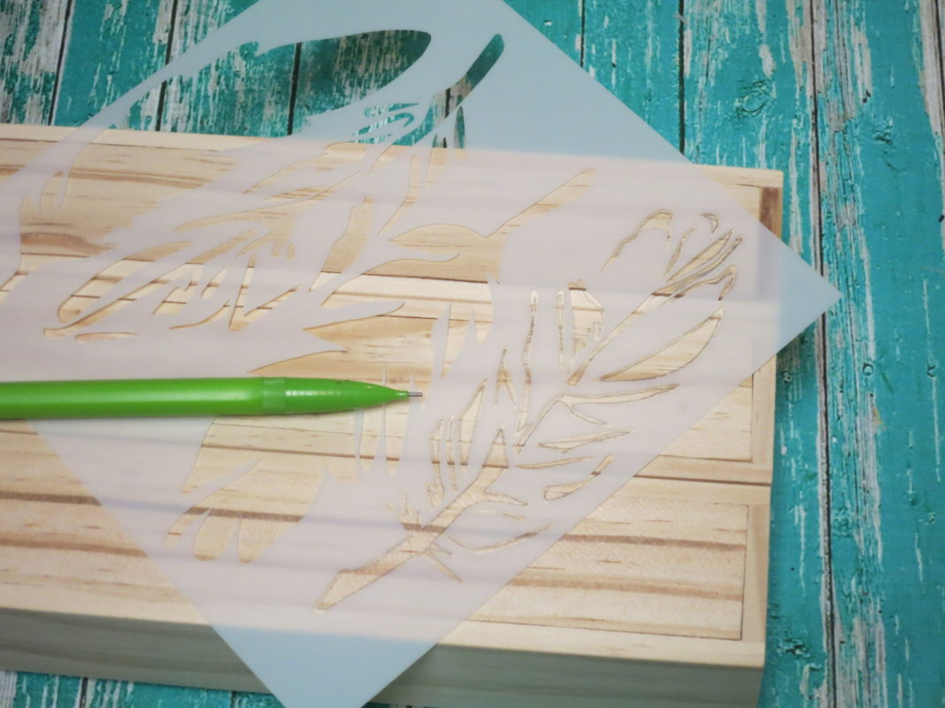 stencil on wood