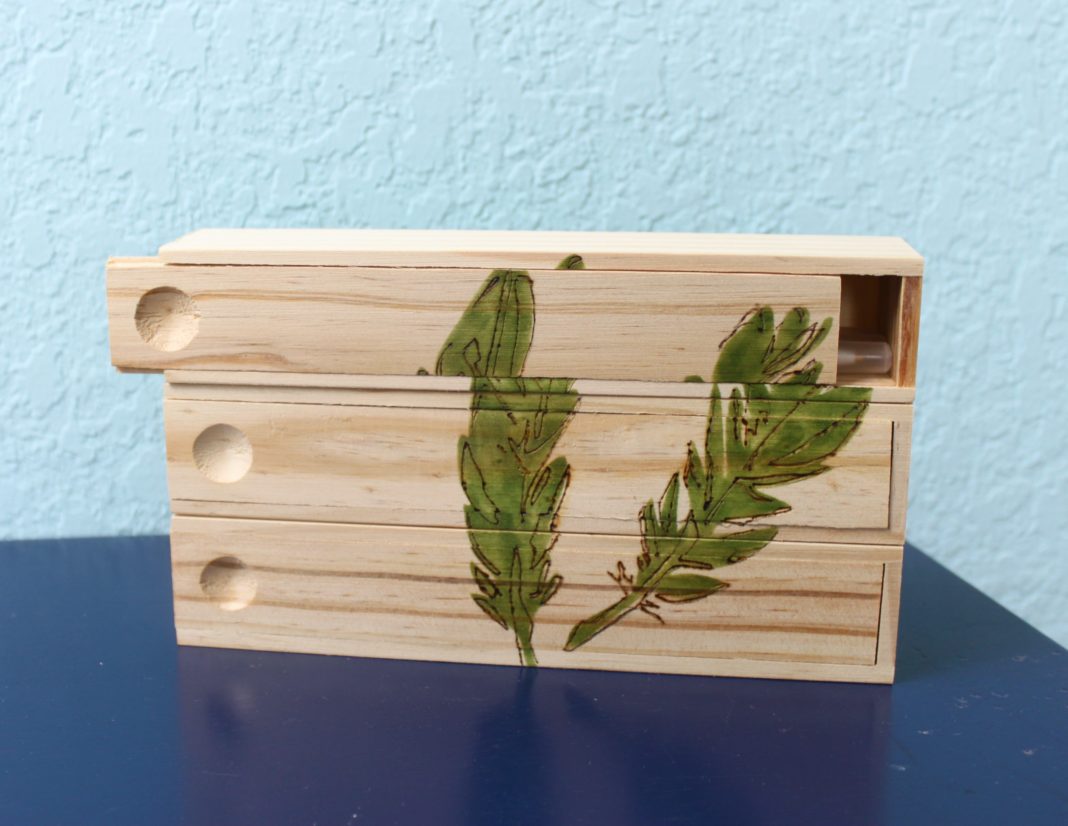 Wood Burned Pencil Box Tutorial