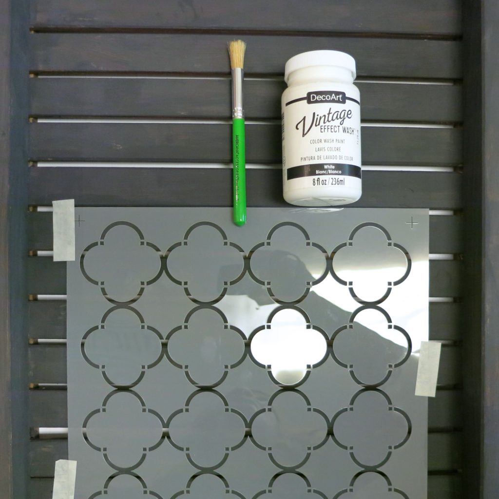 stencil on wood