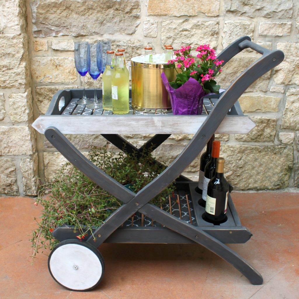 Patio Bar Cart Makeover