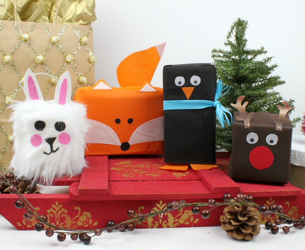 learn to make animal shape gift wrap