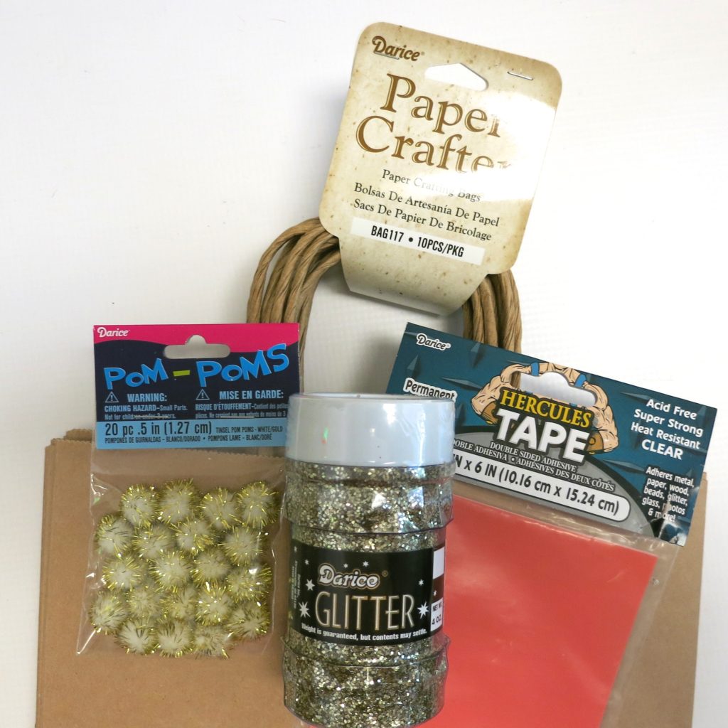 kraft and gold gift bag