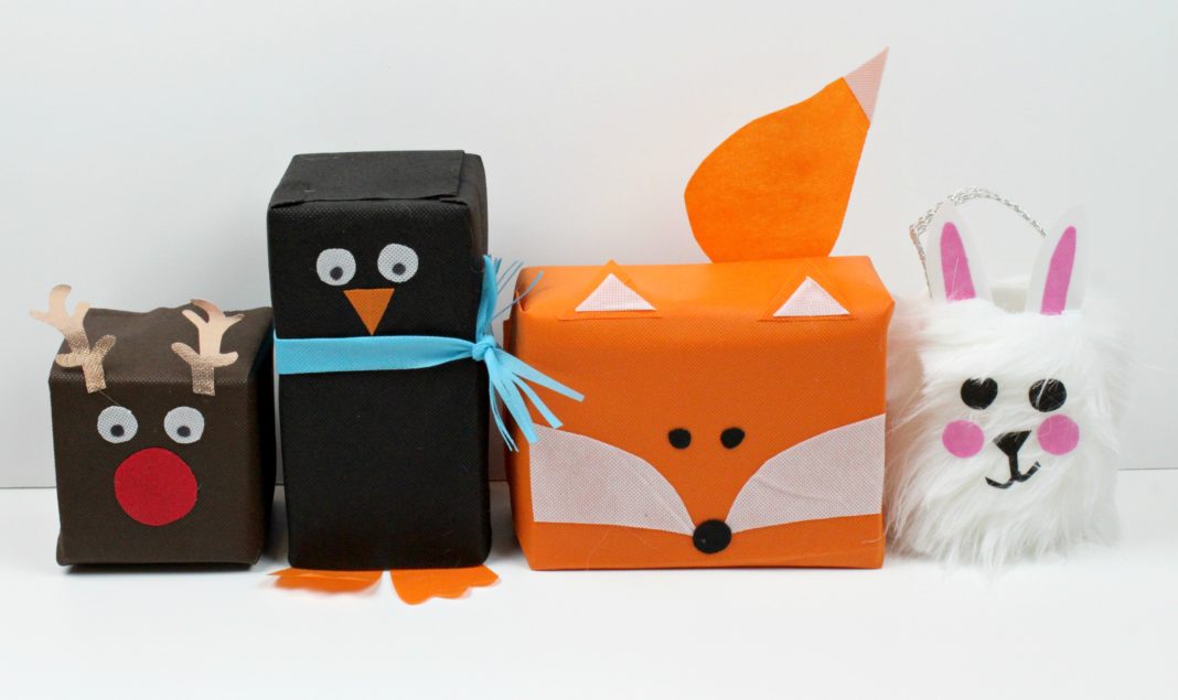 woodlands animal gift wrap tutorial