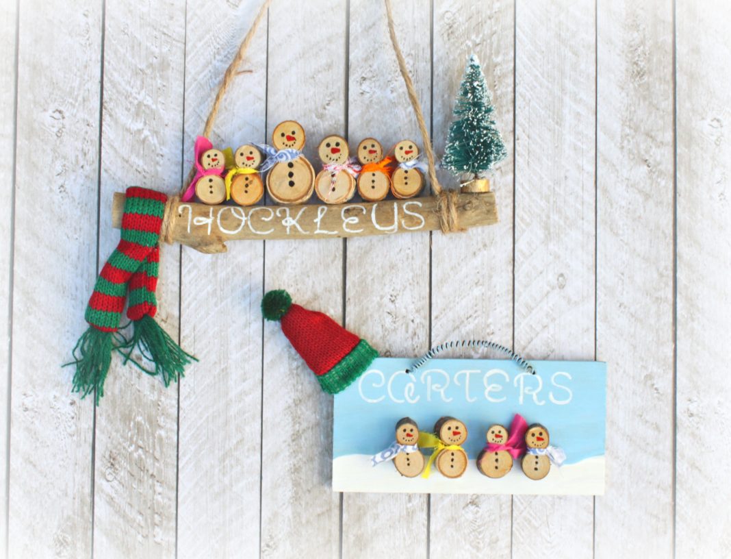 Whimsical Snowman Family Ornament DIY