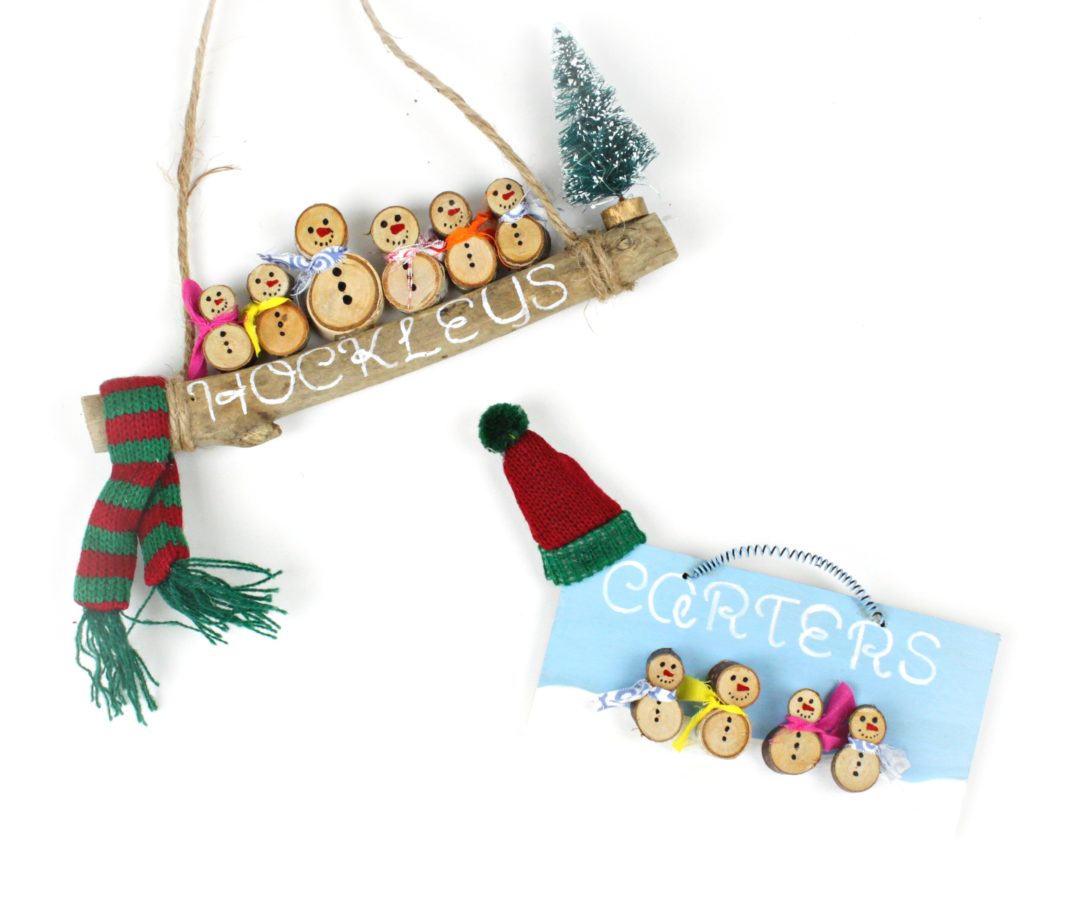 Whimsical Snowman Family Ornament DIY