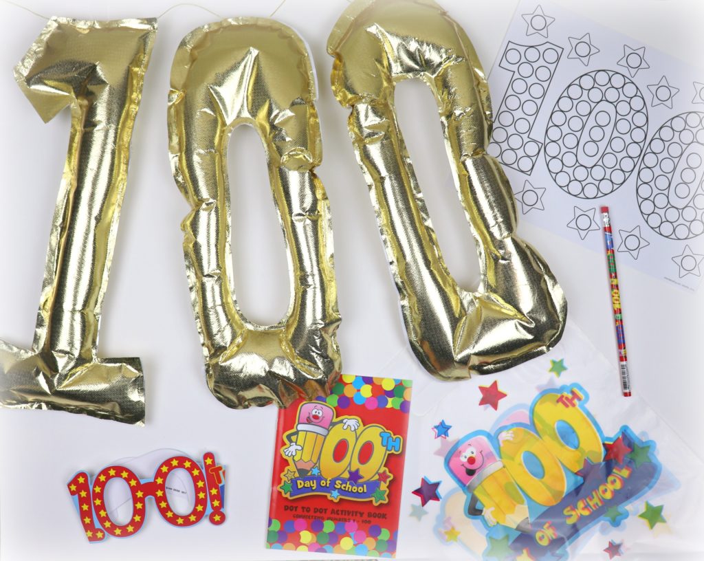 Celebrate 100 days of school with these DIY balloons and fun goodie bags. Preschool and early elementary school classroom activity and decor ideas.