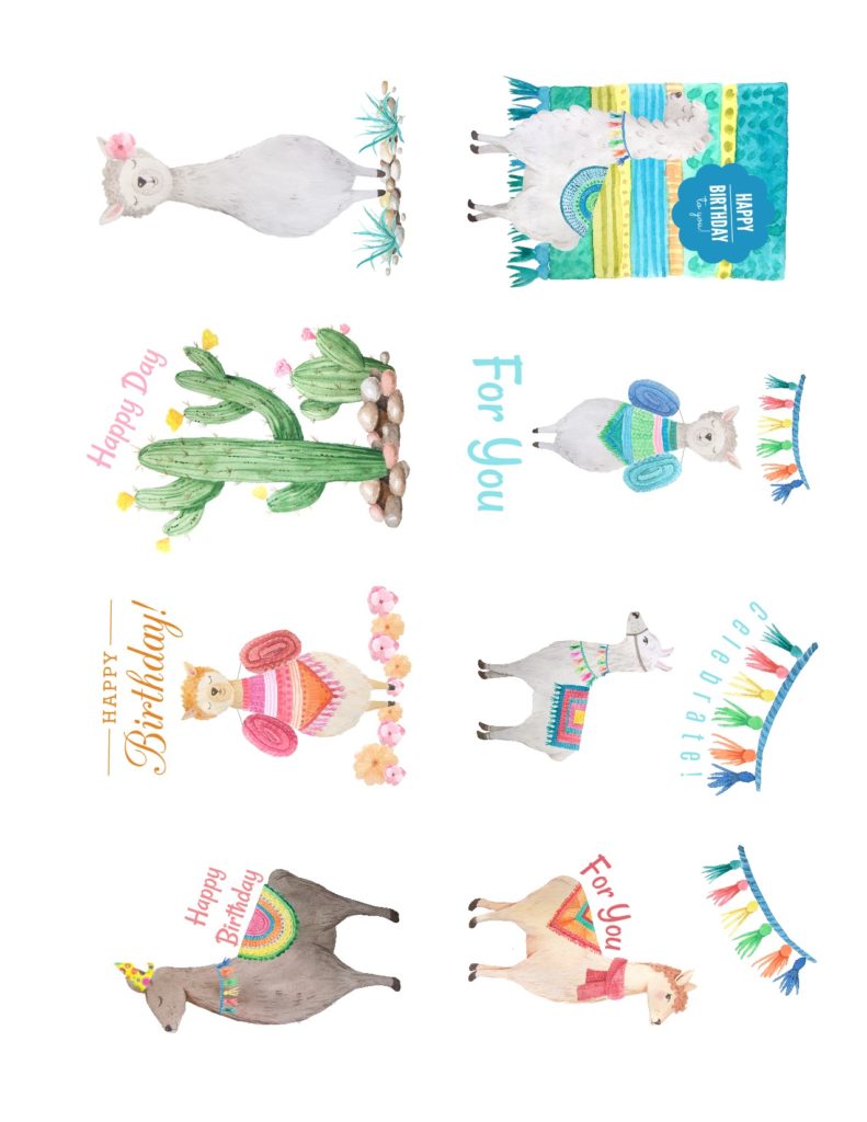 Llama Name Tags Printable